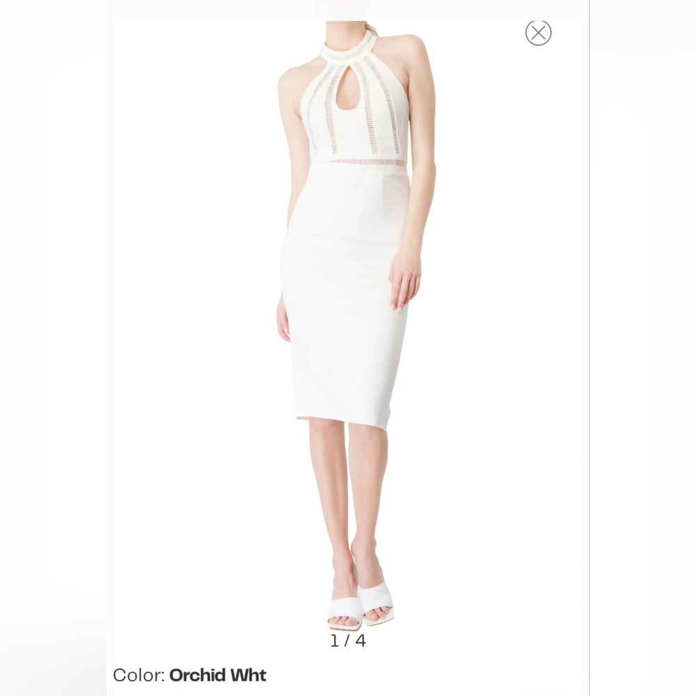 Bardot Orchid White Dress, Sz M